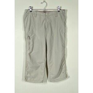 White Sierra Womens Size M Capris Cropped Pants Sage Green Hiking Outdoor Cargo